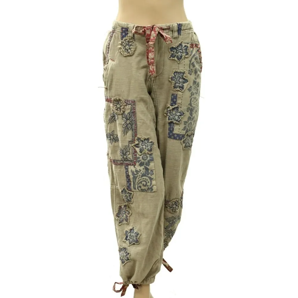 Free People We The Free Around The Block Patch Jogger Pants Cotton XS 288615